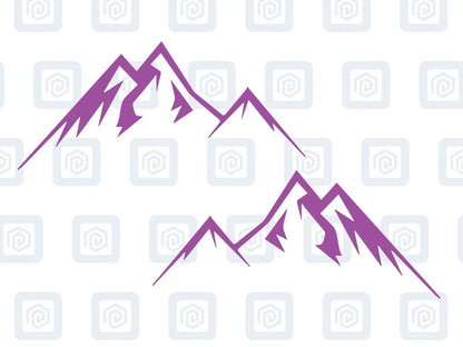 LARGE Mountain Vinyl Decals For Camper Van Caravan Sticker Graphic Pair x2