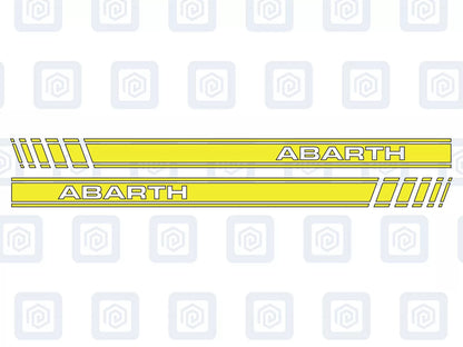 Fiat Abarth 500 595 695 Side Stripe Decal Sticker (Set of 2) Twin Air Sport Pop