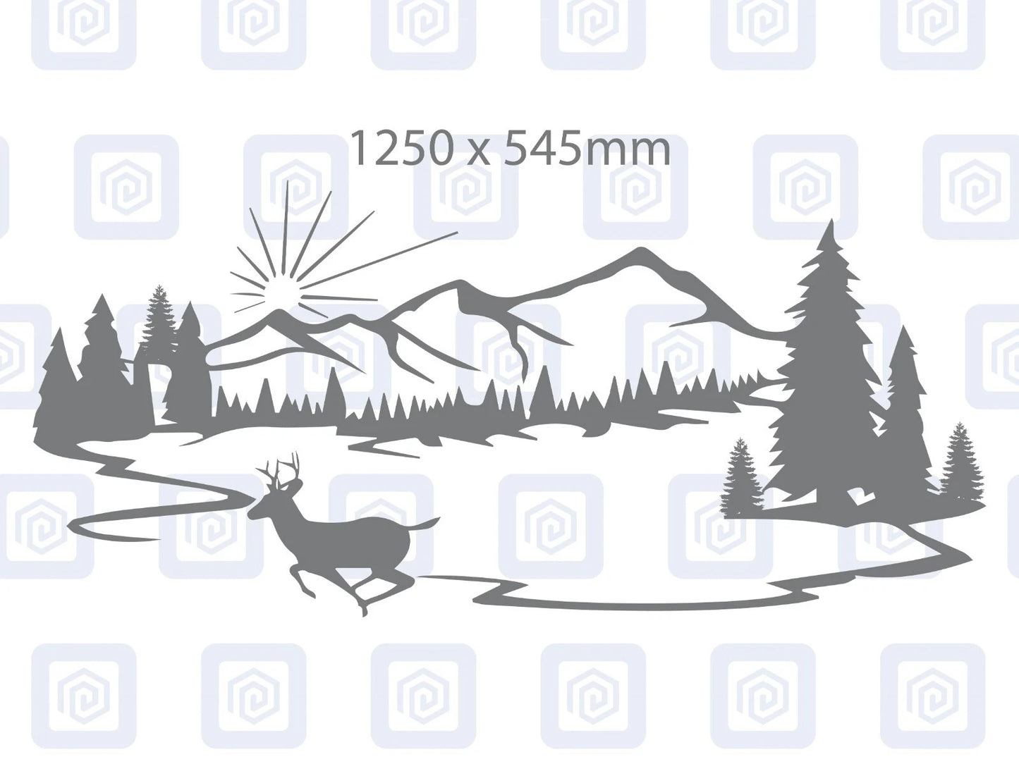 XL Mountain Lake Side Scenic Vinyl Decals For Camper Van Caravan Sticker Graphic