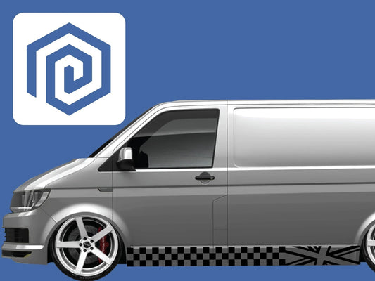 2x Union Jack Side Stripe Vinyl Decals For Camper Van Caravan Sticker Graphic