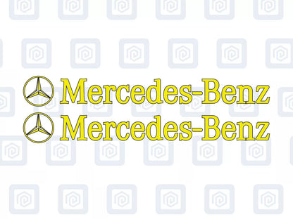 Mercedes Benz Side Skirt Style Vinyl Decal Sticker Logo x 2 AMG A B C E S CLASS