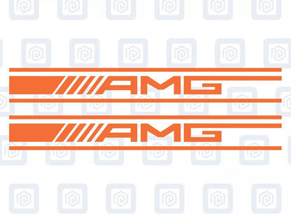 Mercedes A45 Spoiler Style Vinyl Decal Sticker Logo x 2 AMG A B C E S CLASSOpens