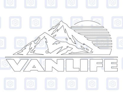 XL Van Life Camping Vinyl Decals For Camper Van Caravan Sticker Graphic