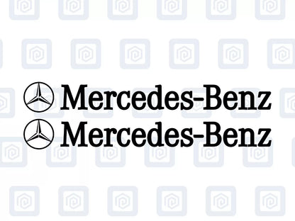 Mercedes Benz Side Skirt Style Vinyl Decal Sticker Logo x 2 AMG A B C E S CLASS