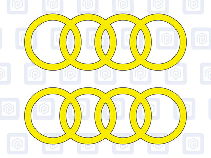 3 Lines Side Skirt Decals Fits A3 A4 A5 A6 TT Vinyl Sticker Pair (set of 2)