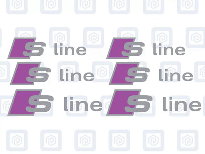 Audi S Line Brake Caliper Decals Fits A1 A3 A4 A5 A6 A7 TT sticker (set of 6)
