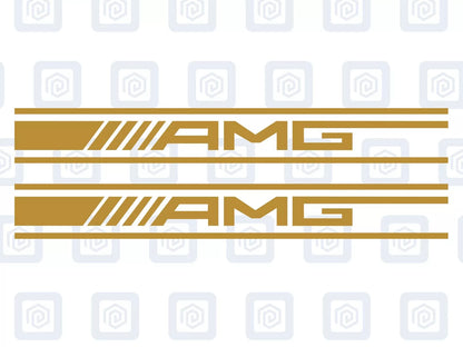 Mercedes A45 Spoiler Style Vinyl Decal Sticker Logo x 2 AMG A B C E S CLASSOpens