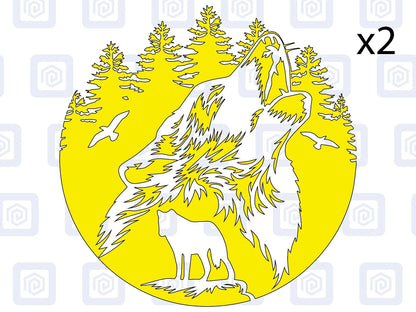 Howling Wolf Vinyl Decal For Camper Van Caravan Motorhome Graphic Campervan