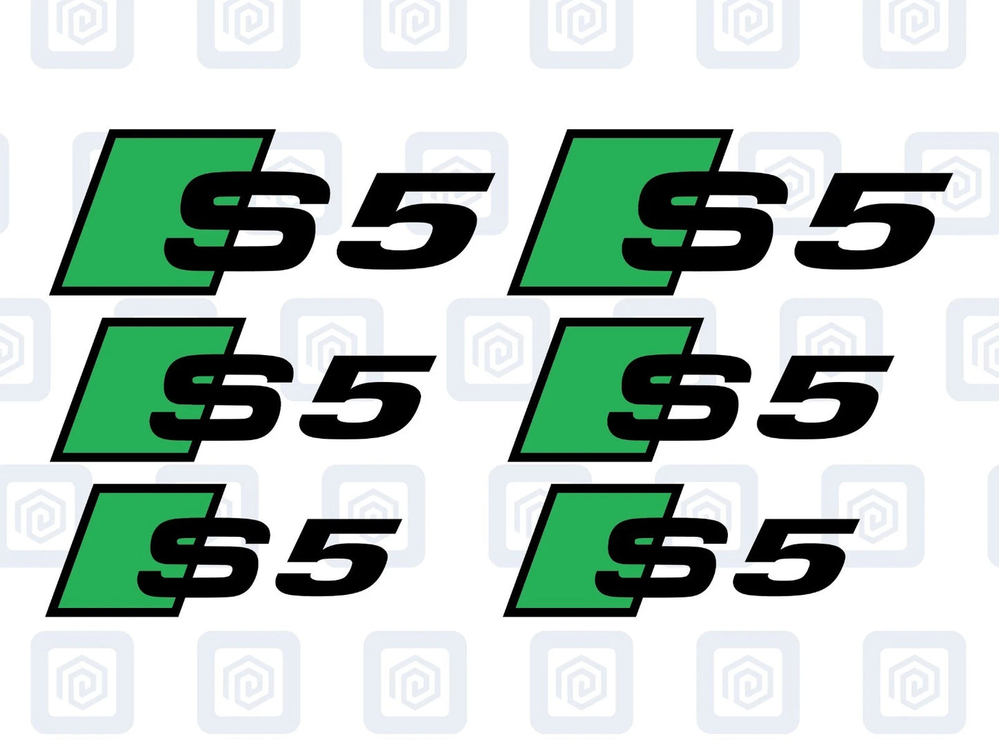 S5 Brake Caliper Decals 2 Colour Fits A5 S5 RS5 5 High Temp Sticker Logos