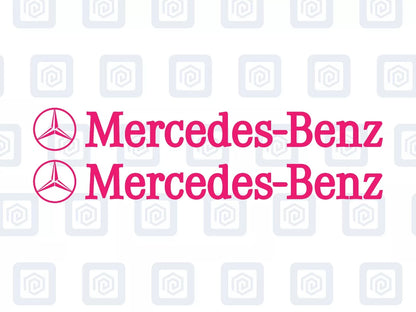 Mercedes Benz Side Skirt Style Vinyl Decal Sticker Logo x 2 AMG A B C E S CLASS