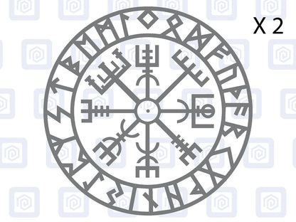 Viking Rune Compass Vinyl Decal For Camper Van Caravan Motorhome Campervan