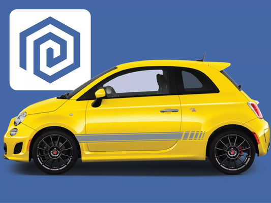 Fiat Abarth 500 595 695 Side Stripe Decal Sticker Pair (Set of 2)