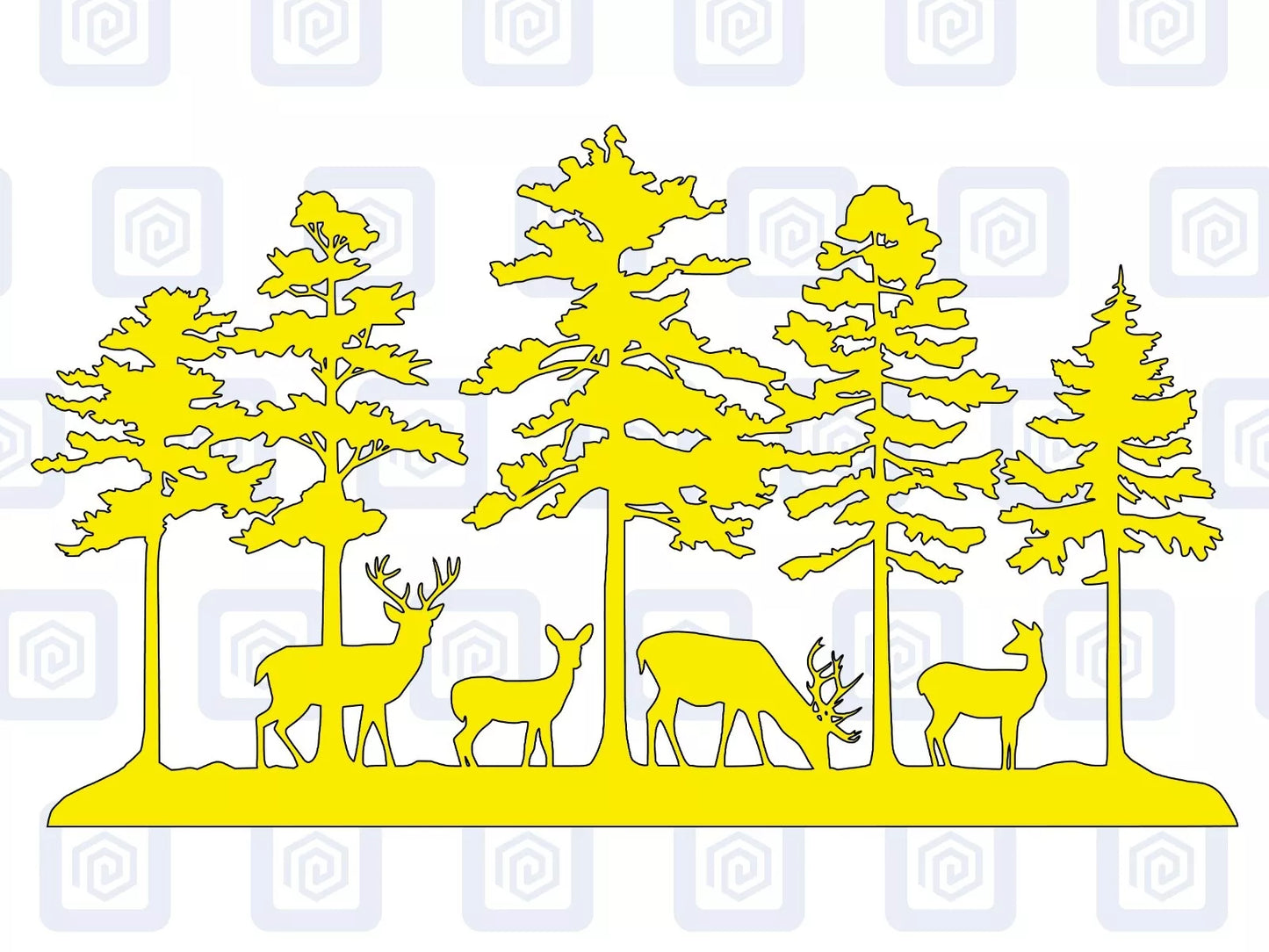 LARGE Forrest Deer Wood Fawn Decal Campervan Van Caravan Sticker Graphic
