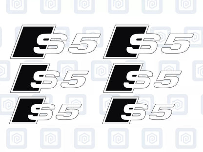 Audi S5 Brake Caliper Decals 2 Colour Fits A5 S5 RS5 5 High Temp Sticker Logos