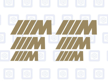 M Sport Single Colour Brake Caliper Decals Fits BMW sticker logos (set of 6)