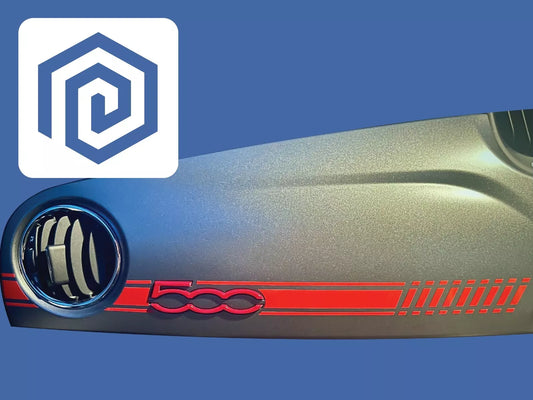 Fiat 500 Dashboard Decal To Match Side Stripes Customised Colour Sticker Sport