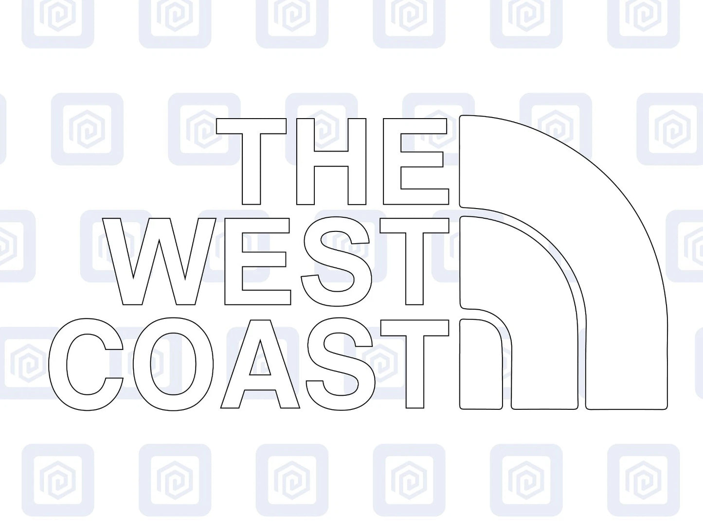 The West Coast Camping Surf Sea Sticker Decal Graphic Camper Van Skate Beach