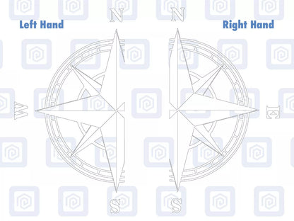 2x Half Compass Round Vinyl Decals For Camper Motorhome Caravan Sticker Graphic
