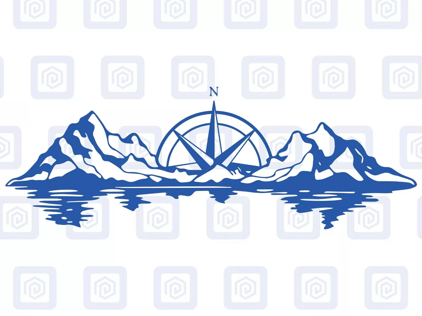 XL Mountain Compass Scenic Vinyl Decals For Camper Van Caravan Sticker Graphic