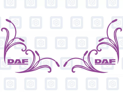 DAF Window Body Vinyl Decals For Truck Lorry XF XG XD XB CF LF Cab Pair x2