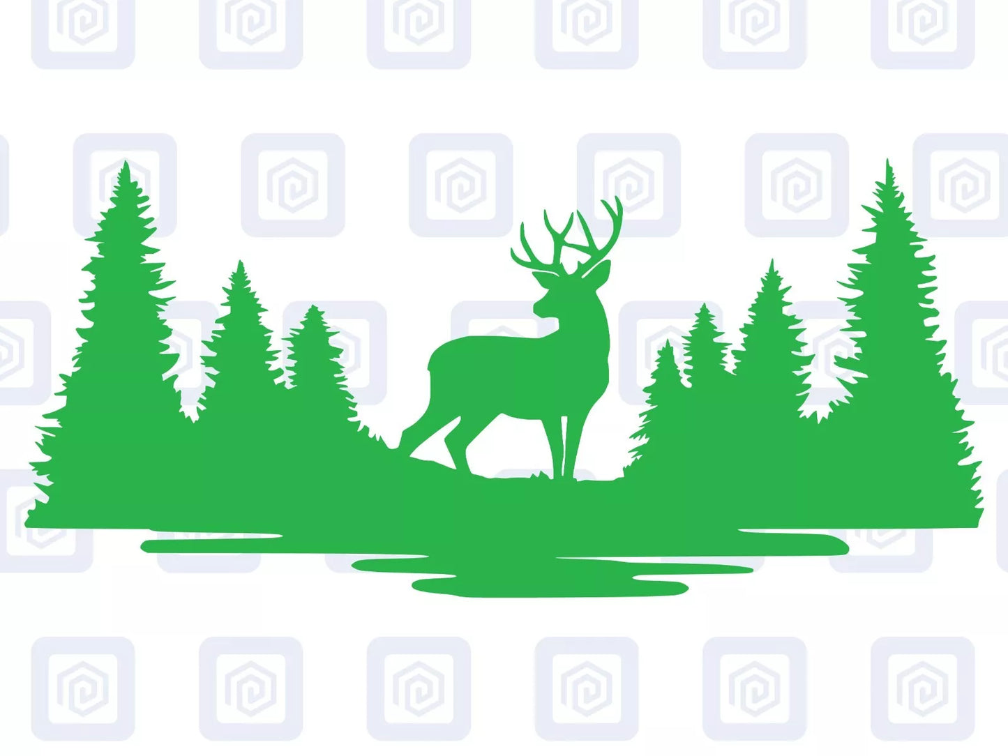 LARGE Deer Forrest Woodland Vinyl Decals For Camper Van Caravan Sticker Graphic