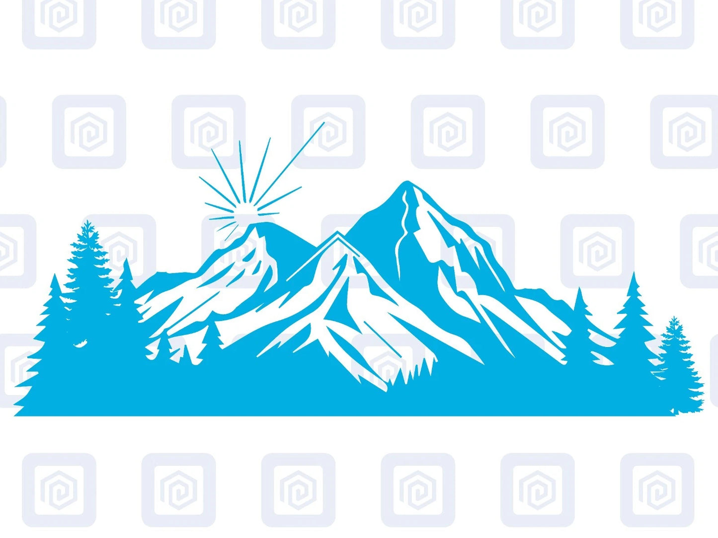 LARGE Mountain Forrest Hiking Lake Nature Vinyl Decal Camper Van Caravan Sticker