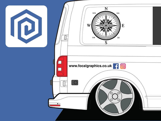 Compass Vinyl Decal For Camper Van Caravan Motorhome Sticker Graphic Campervan