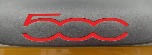 Fiat 500 Boot Handle Decal Sticker Inlay Abarth Graphic Sport Pop S Moulding