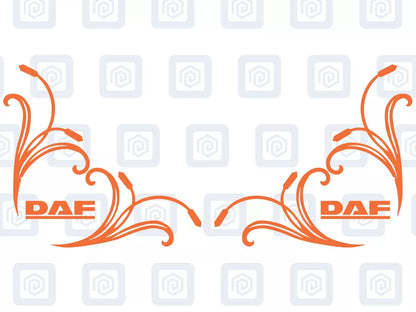 DAF Window Body Vinyl Decals For Truck Lorry XF XG XD XB CF LF Cab Pair x2