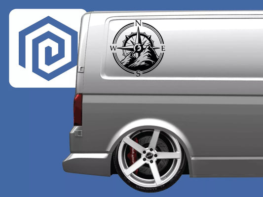 Roundel Compass Vinyl Decals For Campervan Motorhome Caravan Sticker Graphic