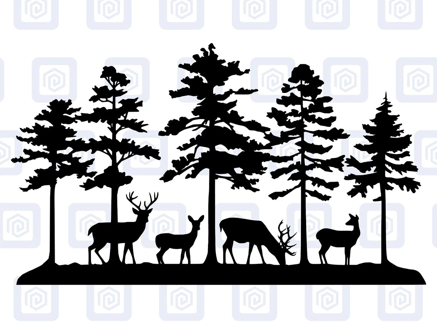 LARGE Forrest Deer Wood Fawn Decal Campervan Van Caravan Sticker Graphic