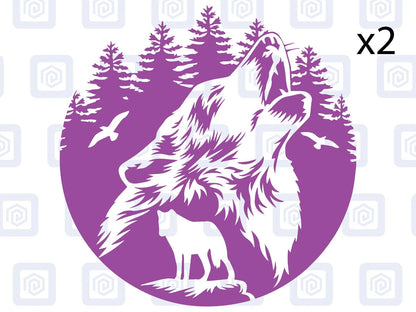 Howling Wolf Vinyl Decal For Camper Van Caravan Motorhome Graphic Campervan