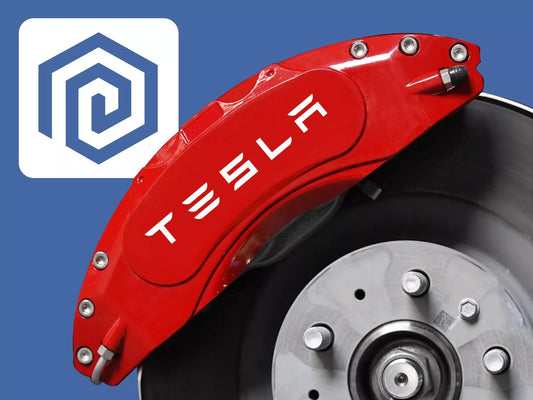 Tesla Brake Caliper Decals Sticker Logos (set of 6) Model 3 S X Y