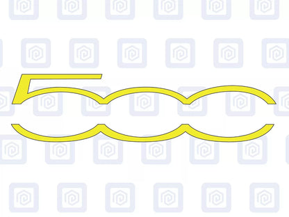 Fiat 500 Boot Handle Decal Sticker Inlay Abarth Graphic Sport Pop S Moulding