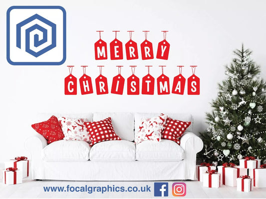 Merry Christmas Tags Letters Sticker Special Wall Art Vinyl Wall Sticker Decal