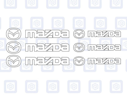 Mazda Brake Caliper Decals Sticker Logos (set of 6) JDM JAP DRIFT
