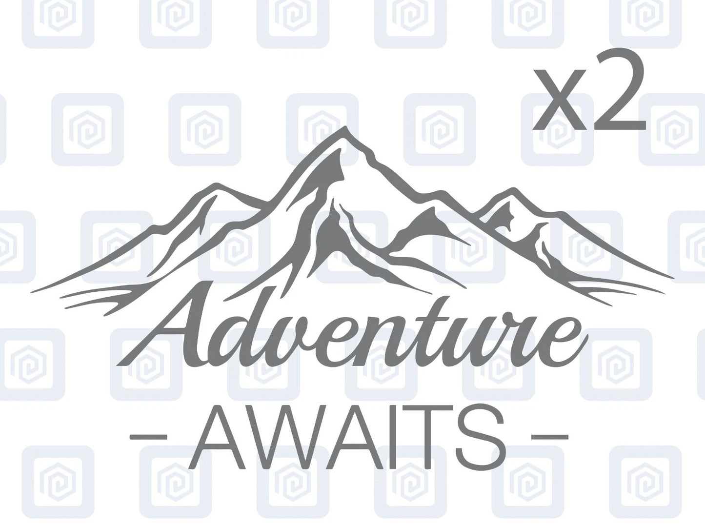 2x Adventure Awaits Vinyl Decals For Camper Motorhome Caravan Sticker Graphic