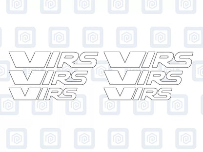 VRS Style Logo Caliper Vinyl Decal Stickers Fits Octavia Fabia Rapid Supurb x 6