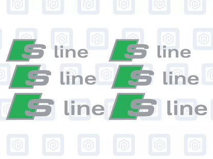 Audi S Line Brake Caliper Decals Fits A1 A3 A4 A5 A6 A7 TT sticker (set of 6)