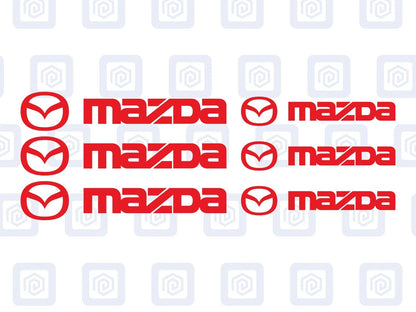 Mazda Brake Caliper Decals Sticker Logos (set of 6) JDM JAP DRIFT