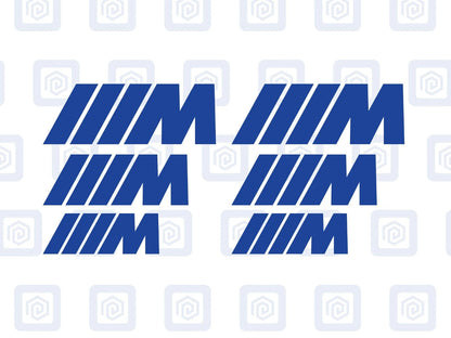 M Sport Single Colour Brake Caliper Decals Fits BMW sticker logos (set of 6)