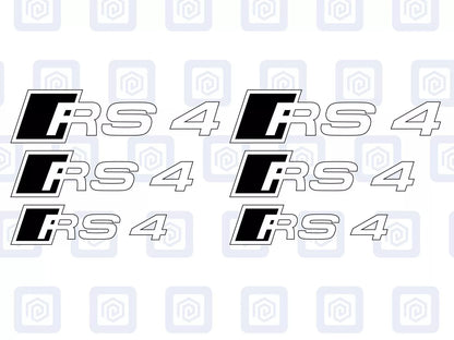 RS4 Brake Caliper Decals 2 Colour Fits RS3 RS4 RS5 RS6 RS7 RSQ5 sticker logos