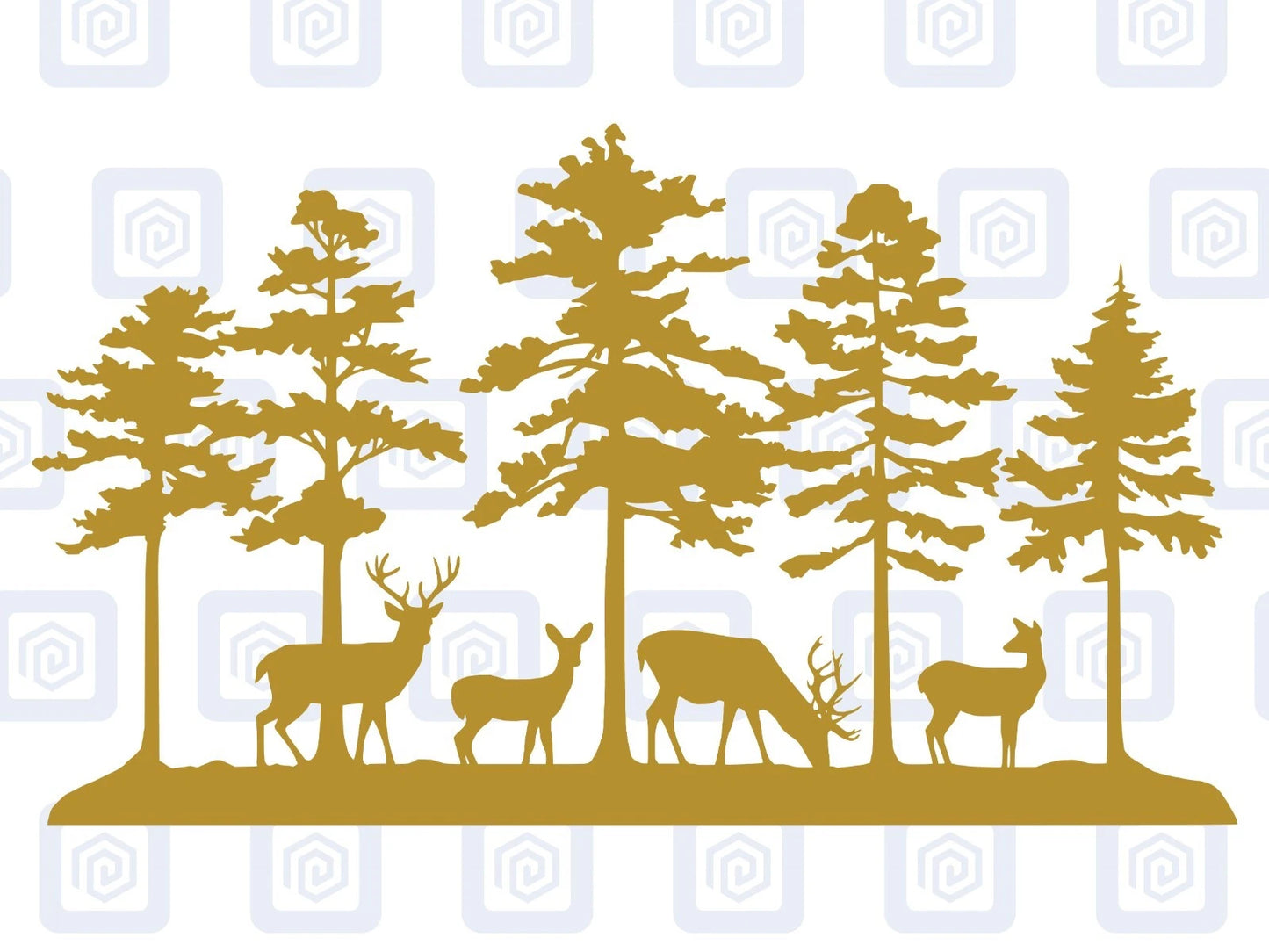 LARGE Forrest Deer Wood Fawn Decal Campervan Van Caravan Sticker Graphic