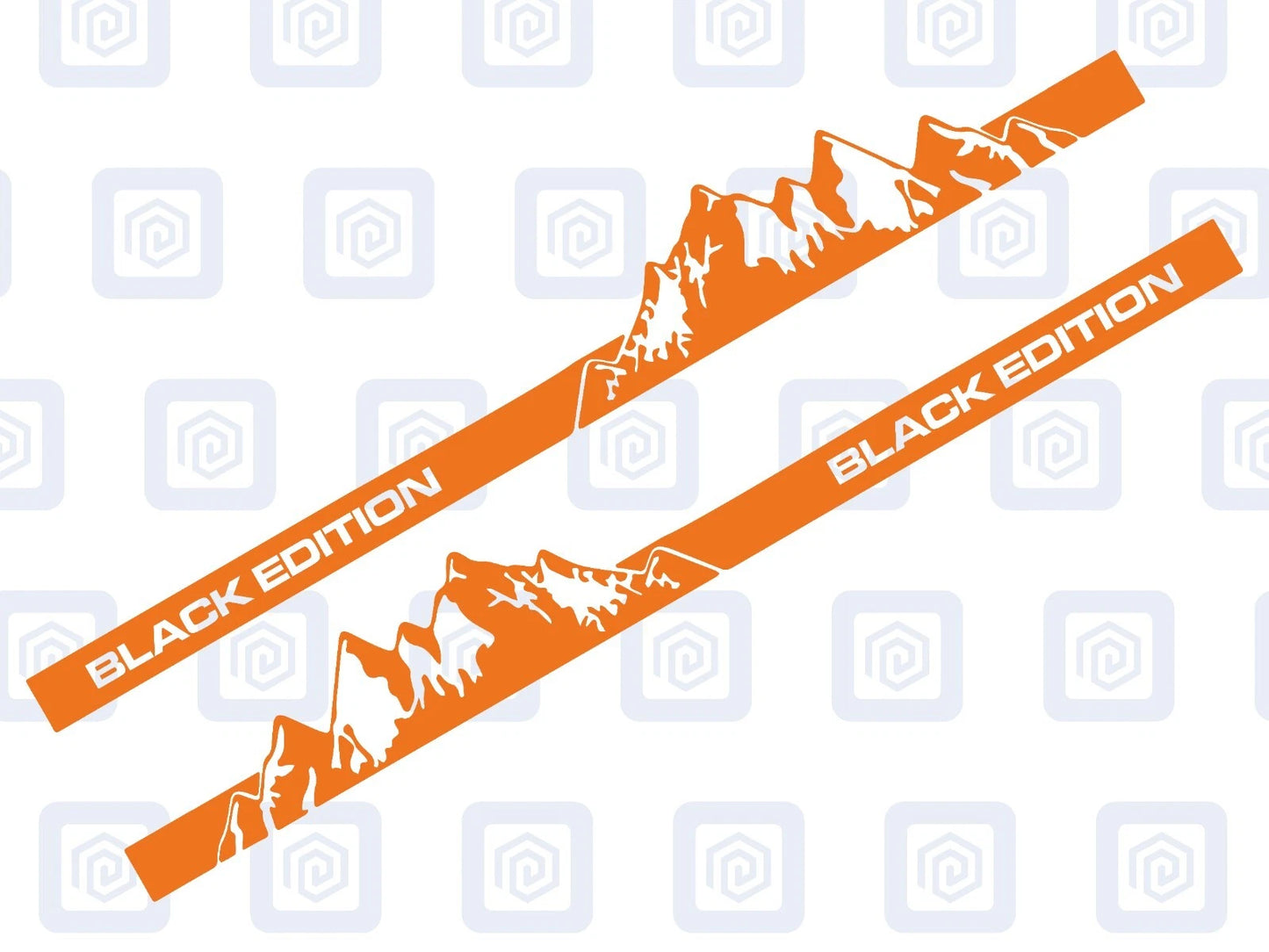 2.2m Black Edition Full Side Vinyl Decals For Campervan Motorhome Graphic Sill