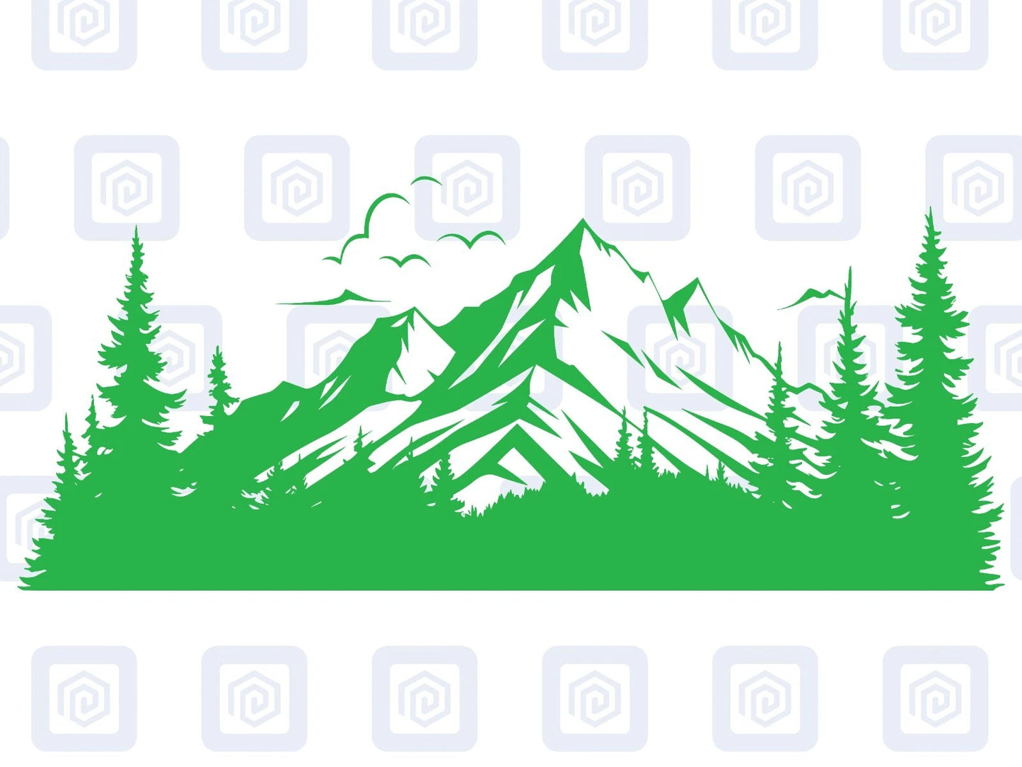 LARGE Mountain Forrest Nature Vinyl Decal Camper Van Caravan Sticker Graphic