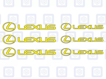 Lexus Brake Caliper Decals Sticker Logos (set of 6) RZ RC ES LS GS IS RX NX GX