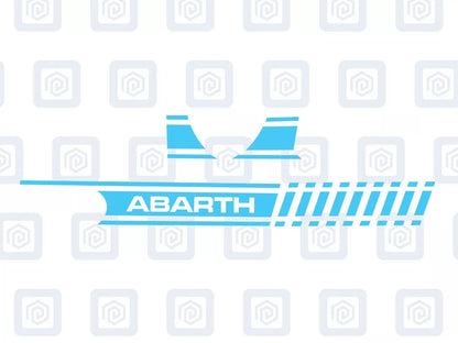 Fiat 500 Abarth Dashboard Decal To Match Side Stripes Customised Colour Sticker