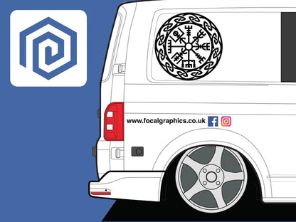 Viking Rune Compass Vinyl Decal For Camper Van Caravan Motorhome Campervan