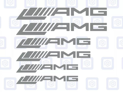 AMG Brake Caliper Decals sticker logos (set of 6)