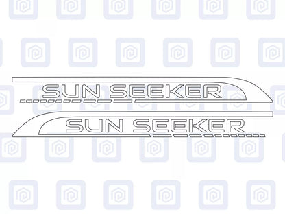 Sun Seeker Side Graphics Vinyl Decal For Camper Van Caravan Motorhome Sticker
